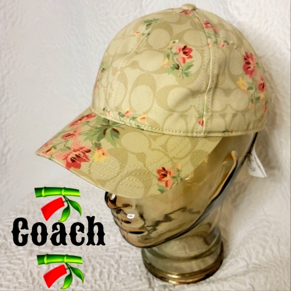 Coach Accessories - 🎋Coach Floral Canvas Baseball Cap